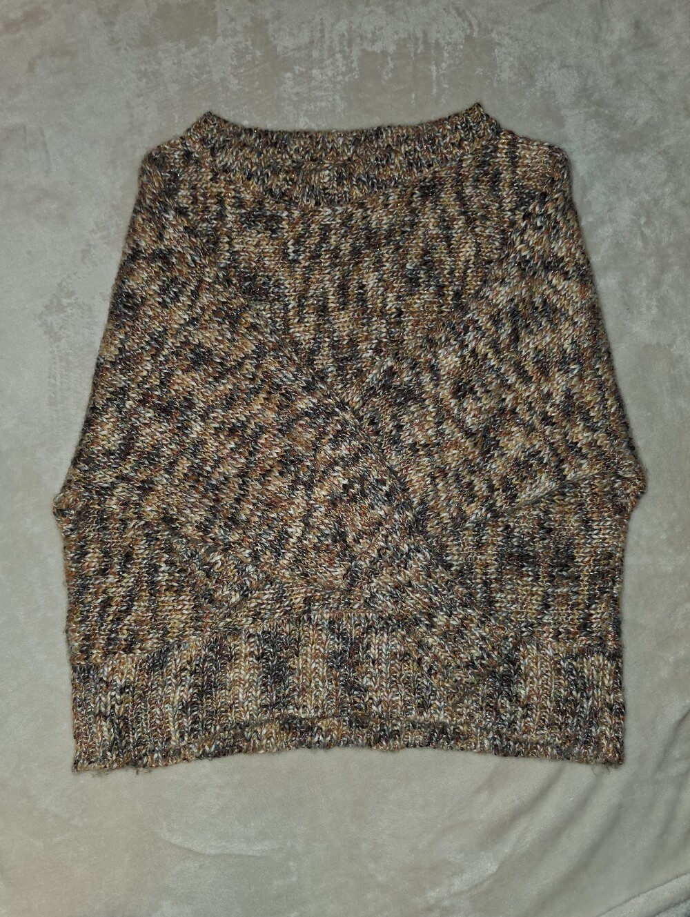 Multicolor Marled Scoop Neck Sweater - Women's Cozy Knit size M